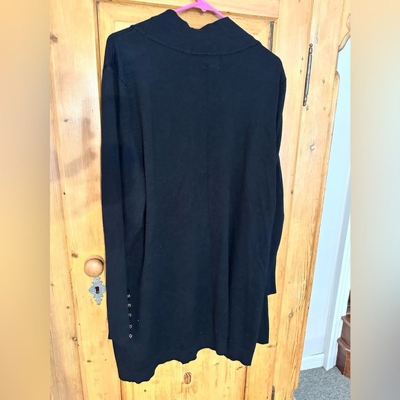 JM Collection Open Front Black Cardigan Size XXL Whimsigoth Normcore Fall - Picture 2 of 8